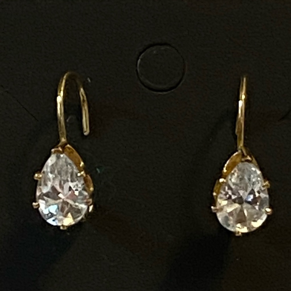 Teardrop Cubic Zirconia Earrings